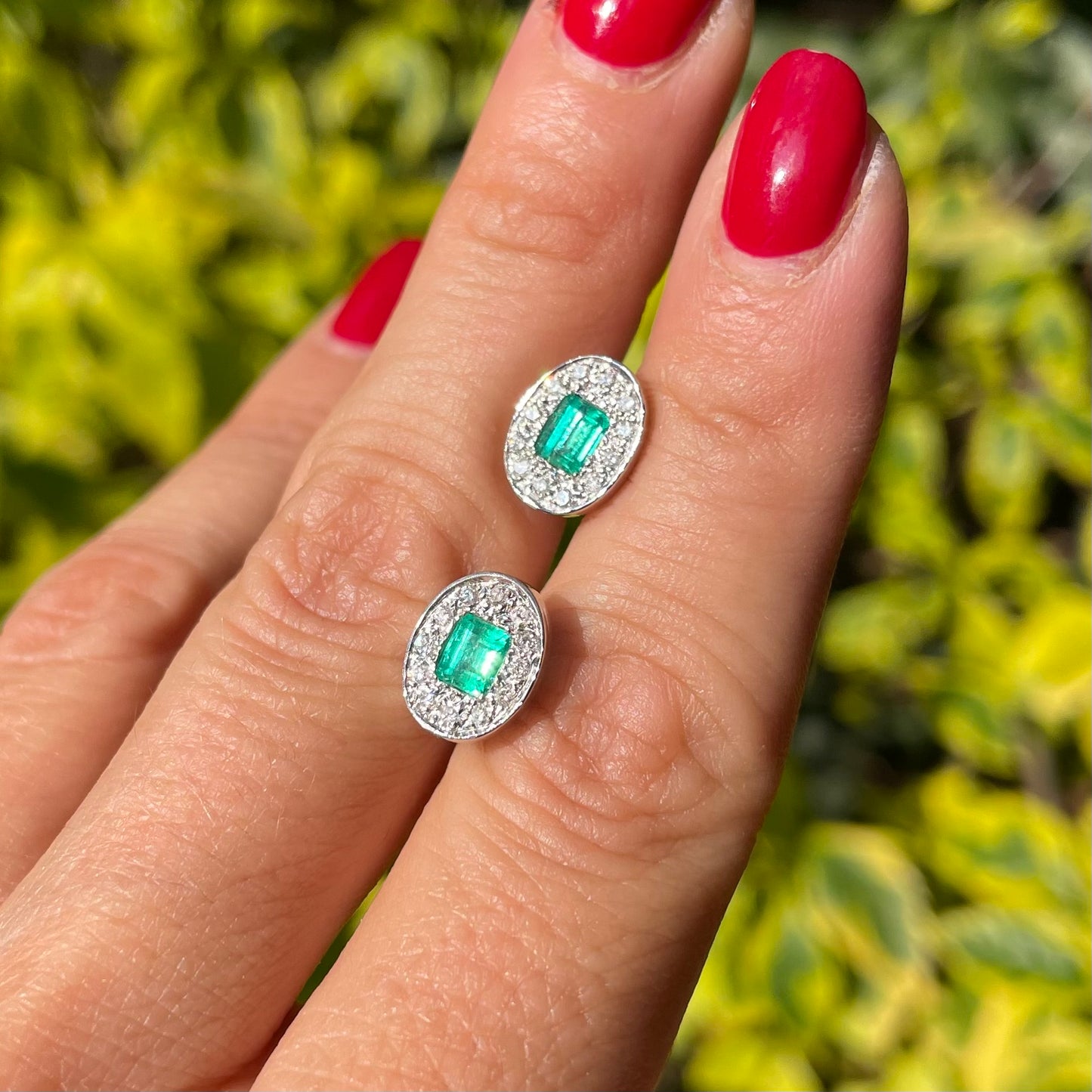 Aretes de Esmeralda con Diamantes