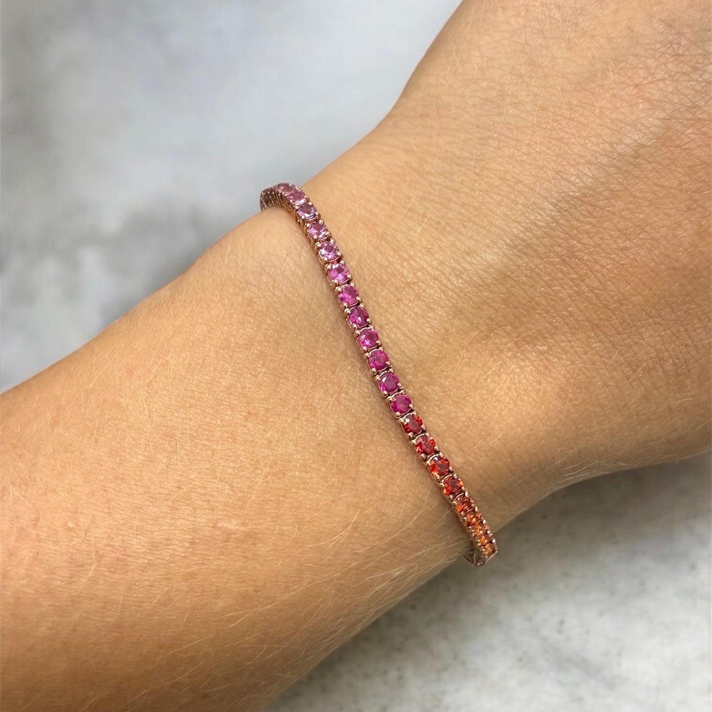 Pulsera Tennis Zafiros de colores