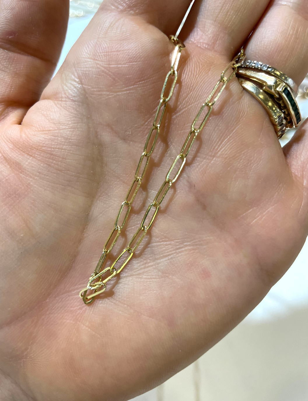 Pulsera Paper clip delgada
