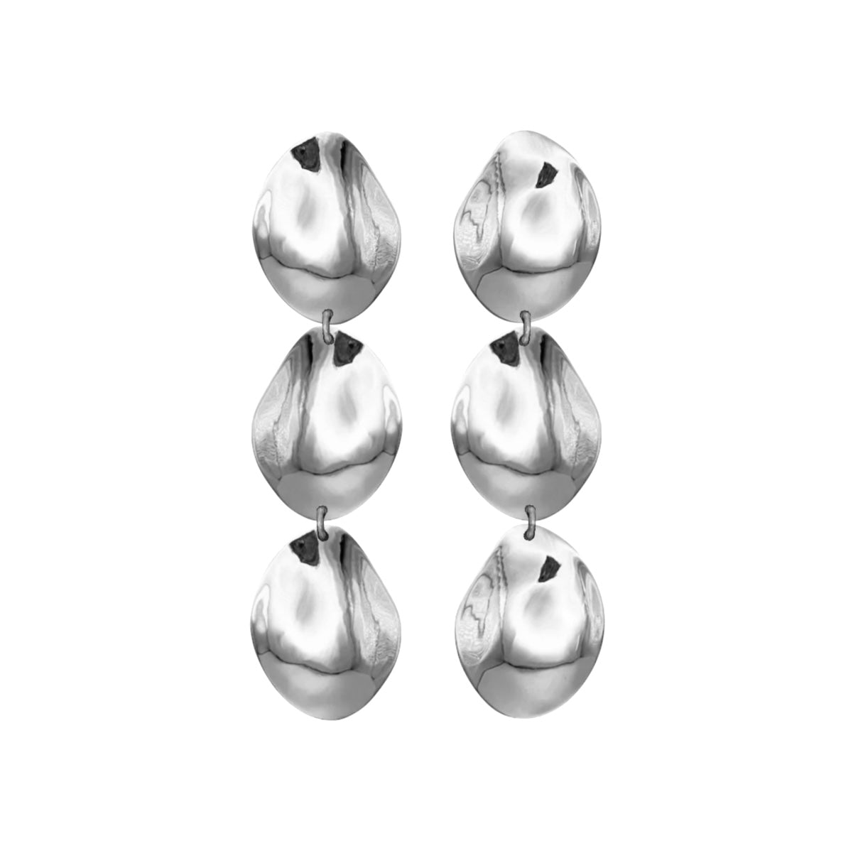 Aretes de 3 pétalos chicos