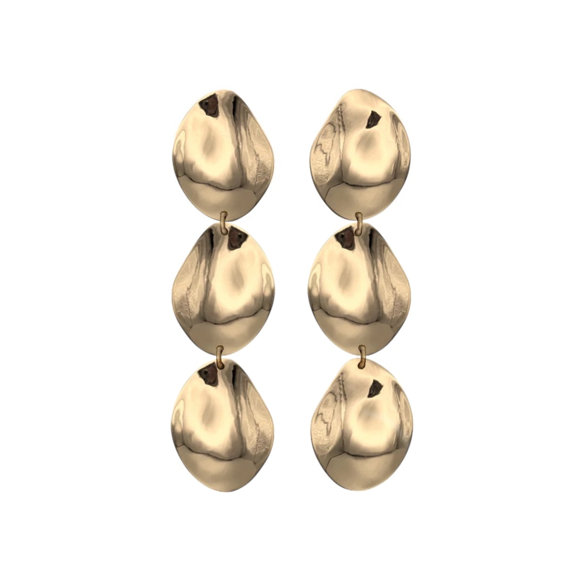 Aretes de 3 pétalos chicos