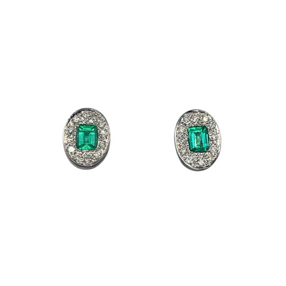 Aretes de Esmeralda con Diamantes