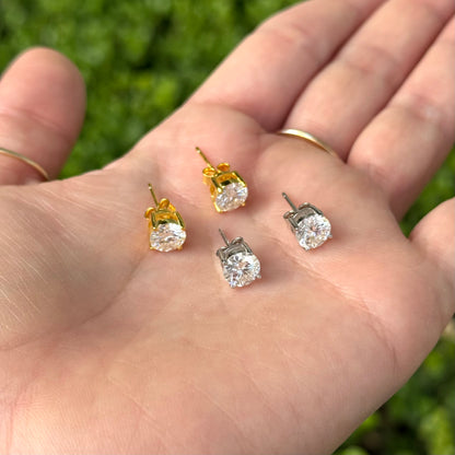 Studs de moissanitas