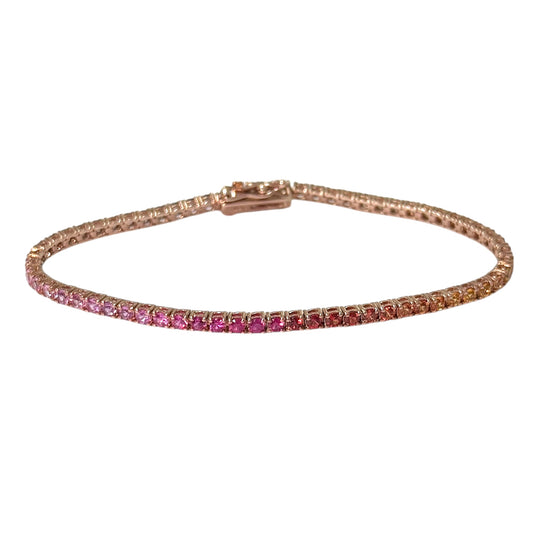 Pulsera Tennis Zafiros de colores