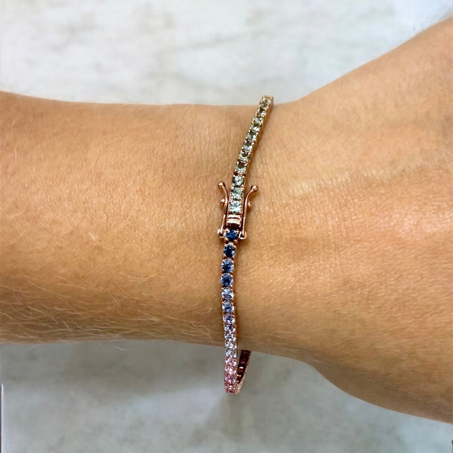 Pulsera Tennis Zafiros de colores