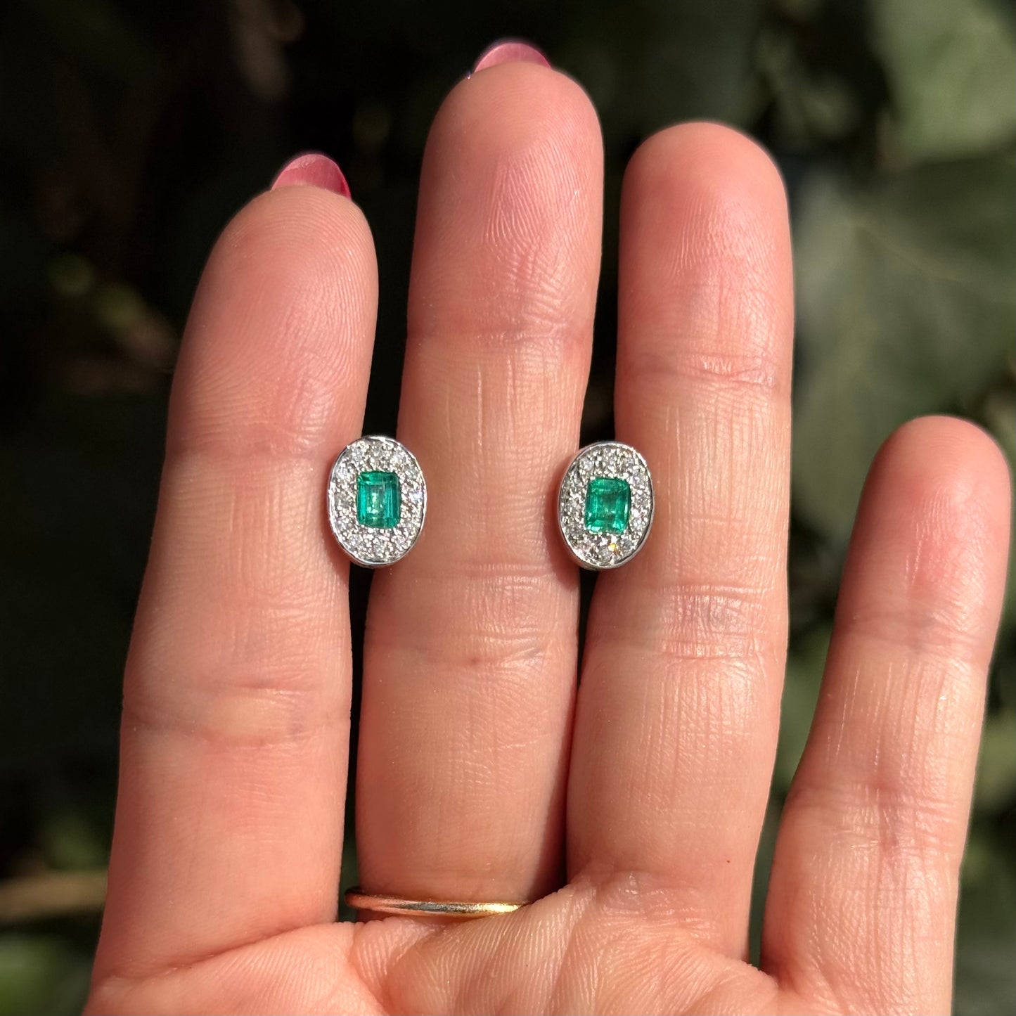 Aretes de Esmeralda con Diamantes