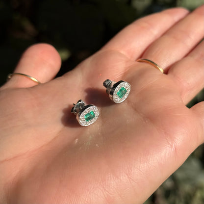 Aretes de Esmeralda con Diamantes