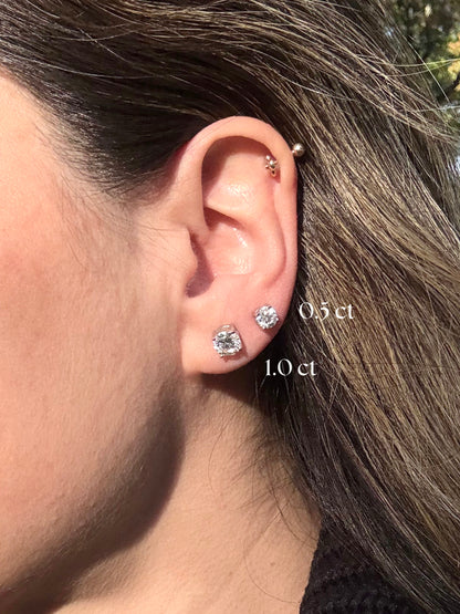 Studs de moissanitas
