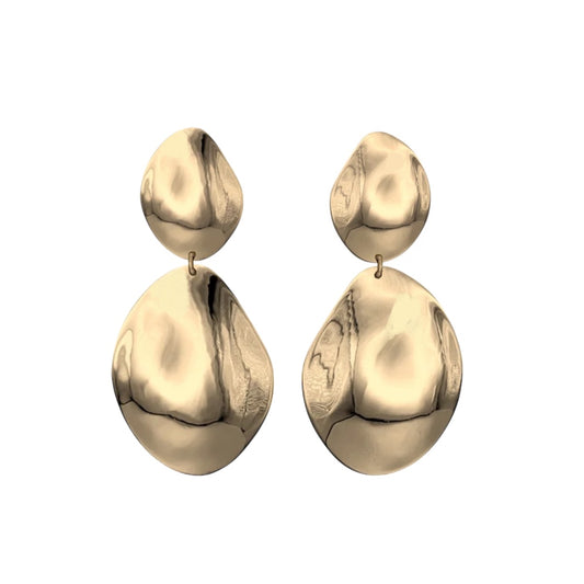Aretes colgantes de pétalos