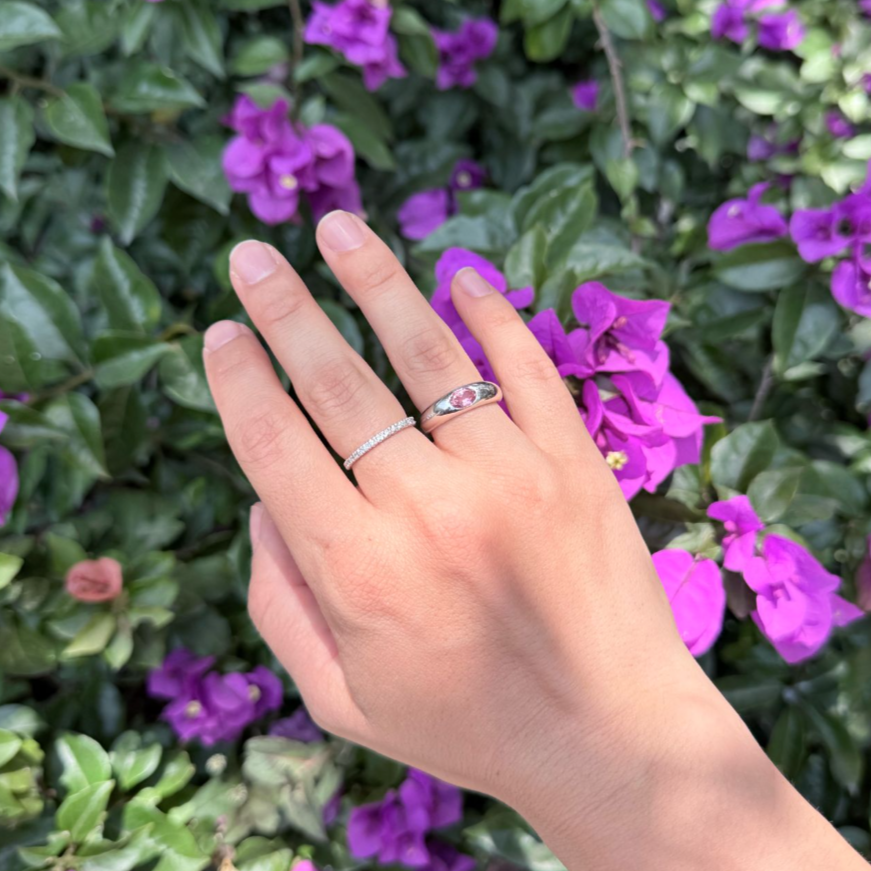 Anillo piedra de nacimiento en Plata