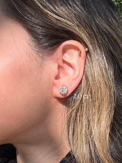 Studs de moissanitas