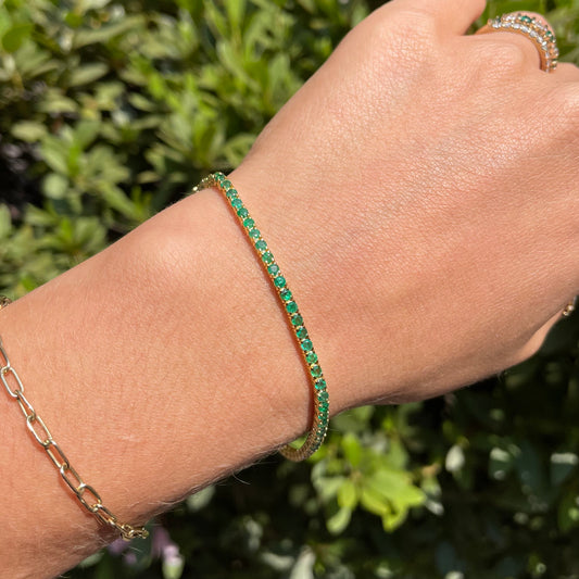 Tennis Bracelet (Emeralds)