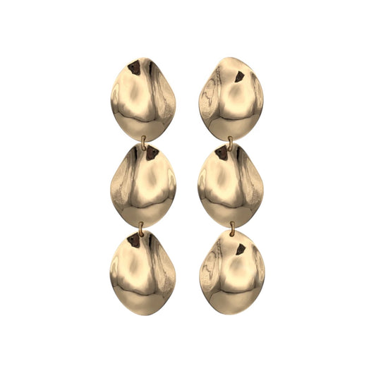 Aretes de 3 pétalos chicos