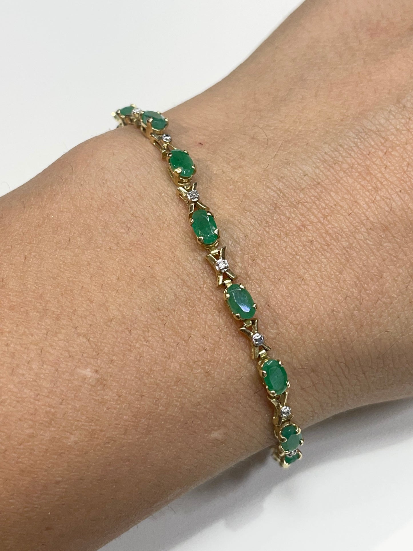 Pulsera de Esmeraldas con diamantes