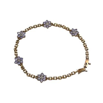 Pulsera con flores de Tanzanitas