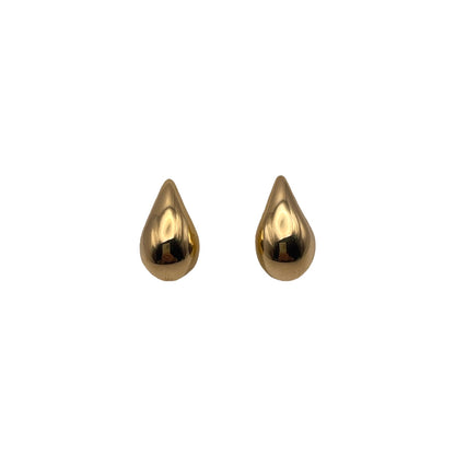 Aretes medianos gota de oro