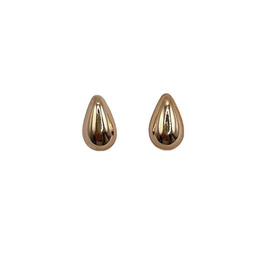 Aretes pera de oro 18K