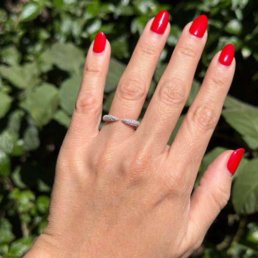 Anillo pavé moissanitas