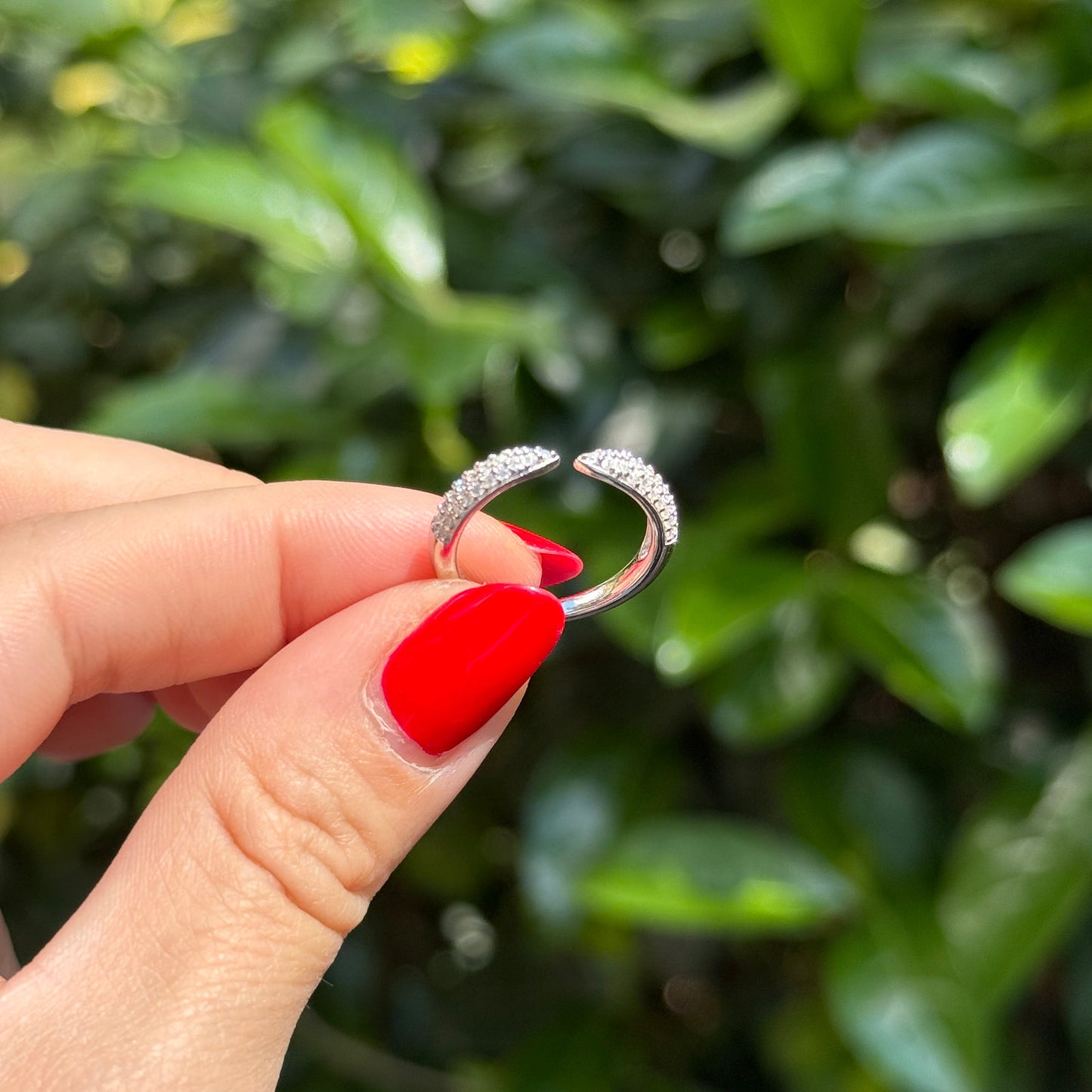 Anillo pavé moissanitas