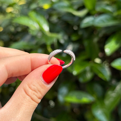 Anillo pavé moissanitas