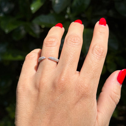 Anillo pavé moissanitas