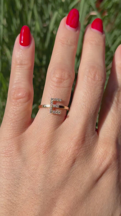 Anillo inicial  (a elegir) con diamantes