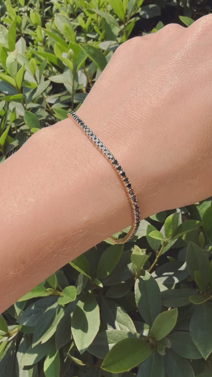 Pulsera Tennis (Diamantes negros)