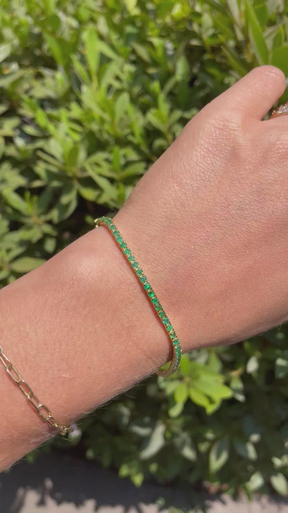 Pulsera Tennis Esmeraldas